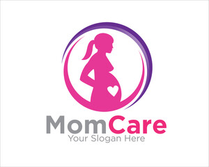love mom care logo designs for pregnant consult