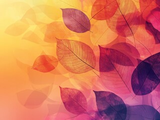 Obraz premium Background with colorful autumn leaves, frame, border, vector illustration