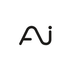 Generate AI, Artificial Intelligence Logo. Ai logo Concept. Vector symbol (AI). Abstract letter Ai logo. This logo icon incorporate with abstract shape in the creative way. It look like letter A and I