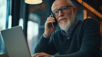 Busy Man Engrossed in Work