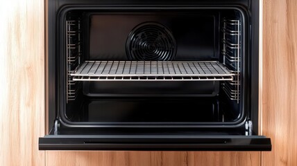 Cleaning the oven with a degreaser, removing baked-on food residue