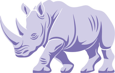 Rhino cartoon isolated on white