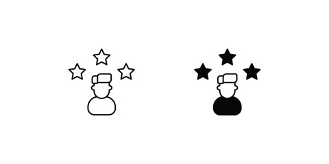 experience set icon with white background vector stock illustration