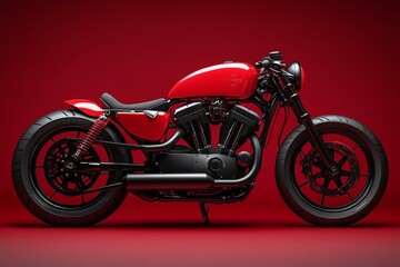 Obraz premium Striking Red Motorcycle
