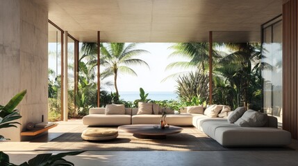 Fototapeta premium Modern Tropical Living Room