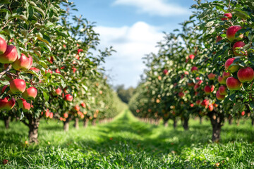 Sun-Kissed Apples: A Lush Orchard Beckons with Ripe Fruit