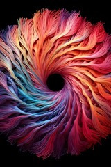 A rainbow-colored gradient arranged in a spiral pattern