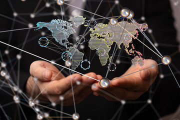 Structure of world economy, communication network global