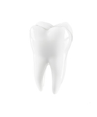 single white tooth isolated on white or transparent png