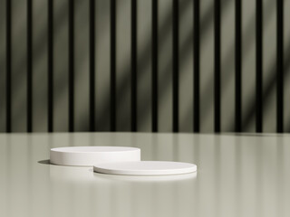 3d display product minimal scene with geometric podium platform. cylinder background 3d rendering with podium. stand for cosmetic products. Stage showcase on pedestal 3d studio