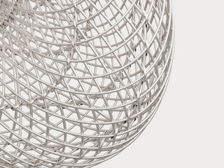 White metallic wavy lines futuristic abstract geometric shapes background