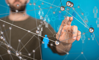 conference Digital Network and data concept 3d