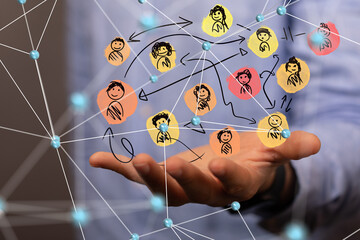 people network structure HR - Human resources management and recruitment