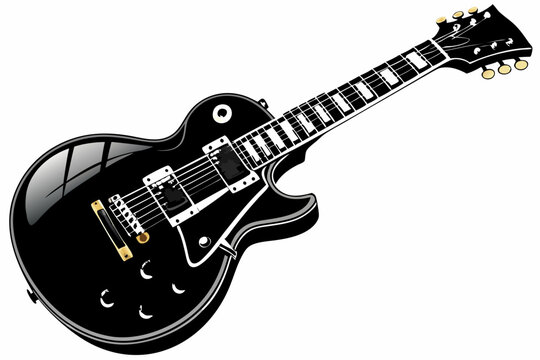 recommend clip art: les paul silhouette vector, less paul icon and white background
