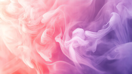 Fototapeta premium Abstract Dreamy Smoke Art: Pastel Purple and Pink Swirls