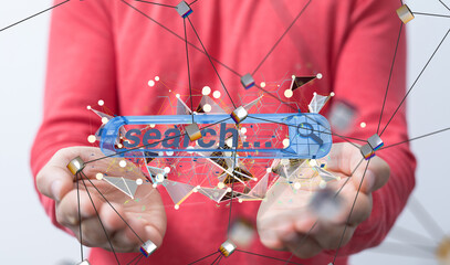 Interface web application in hand