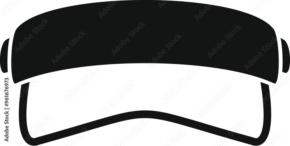 Sticker vr glasses headset virtual reality technology icon in simple style on a white background