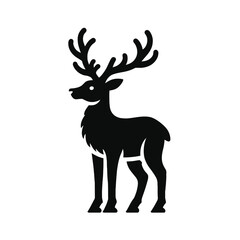 Fototapeta premium Christmas Reindeer Silhouette