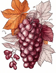 Obraz premium bunch of grapes on vine