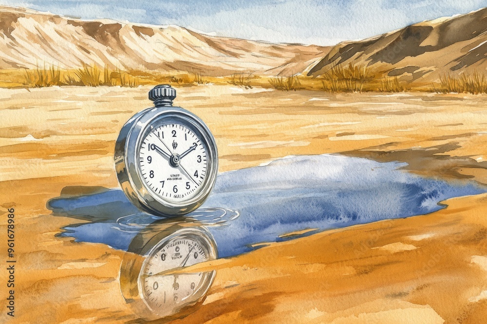 Canvas Prints Time Mirage, Stopwatch