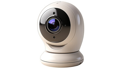 smart wireless camera for home security, studio view, isolated on transparent background.