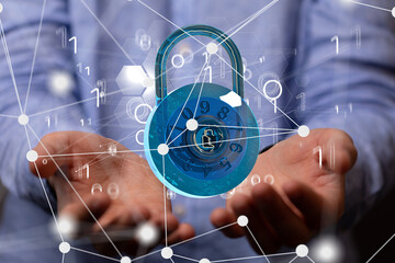Personal data security Illustrates cyber data or information