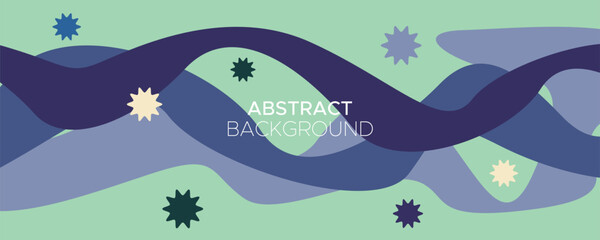 Obraz premium Abstract Colorful Liquid Horizontal Banner Background. Fluid Modern Minimal Layout Creative Cover Design for Corporate, Header, Branding, Poster, Slide, and Brochure Vector Illustration Template