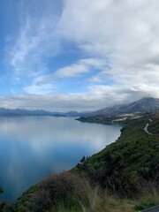 lake and mountains