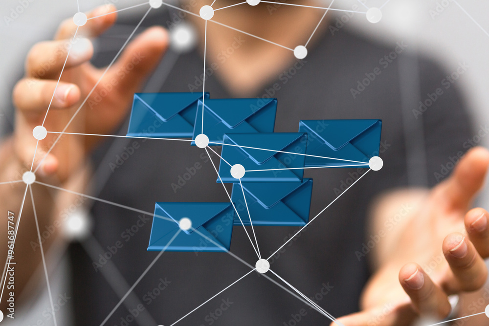 Poster message online chat social text concept