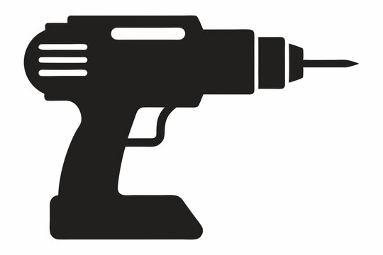recommend clip art: Drill icon, drill silhouette, Electric drill machine silhouette vector