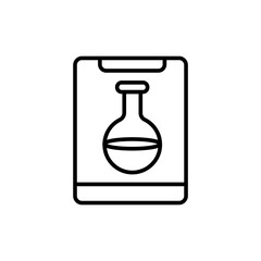 Science app outline icons, minimalist vector illustration ,simple transparent graphic element .Isolated on white background