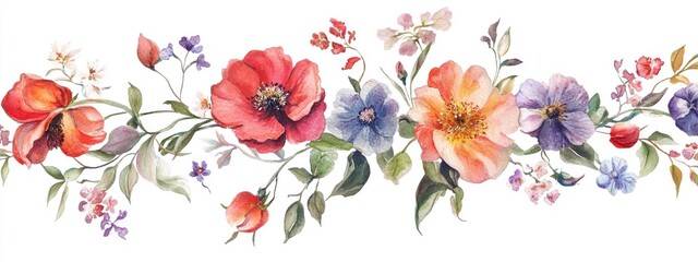 Stunning Watercolor Floral Arrangement: A Vibrant Celebration of Nature's Beauty