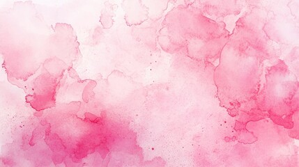Fototapeta premium Pink background with a soft watercolor texture, creating an artistic and gentle backdrop