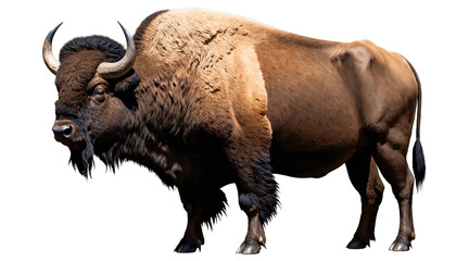 Bison Bull on transparent background