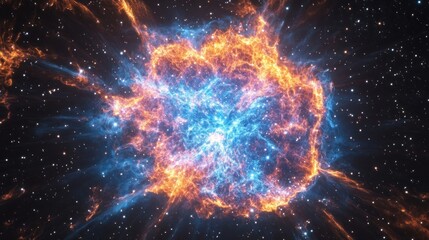 Cosmic Explosion: A Nebula's Fiery Dance