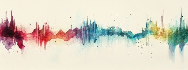 Fototapeta premium Vibrant Sound Waves: An Artistic Exploration of Color and Emotion