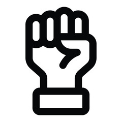 Simple Fist icon. The icon can be used for websites, print templates, presentation templates, illustrations, etc