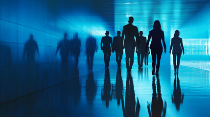 People business team silhouettes