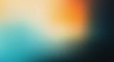 Abstract gradient color background with smooth color blending and grainy effect texture. 