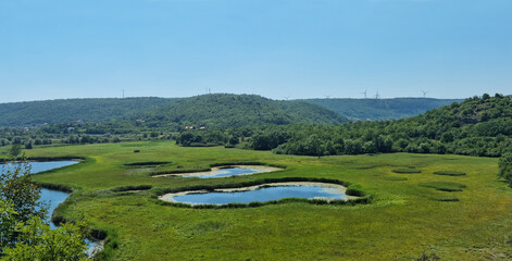 Sarena Jezera (Colorful lakes) at Kosovo Field near Knin in Croatia