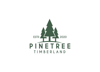 Pine tree pines logo design. Universal creative premium symbol. Vector illustration. 