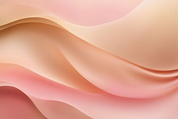 A soothing gradient of peach pink and gold with soft flowing lines creating an elegant abstract, AI Generated