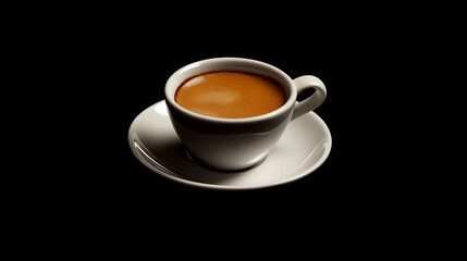 Obraz premium cup of coffee on black background.