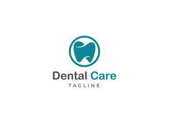 Dental care logo design vector illustration. Tooth logo design.