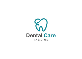 Dental care logo design vector illustration. Tooth logo design.