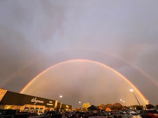 rainbow over grocery