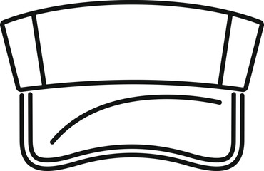 Tennis cap with big empty visor template, front view, apparel design mockup