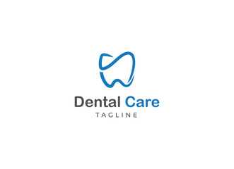 Dental care logo design vector illustration. Tooth logo design.
