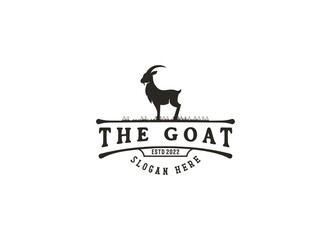 The goat logo design. Goat farms logo vector illustration.