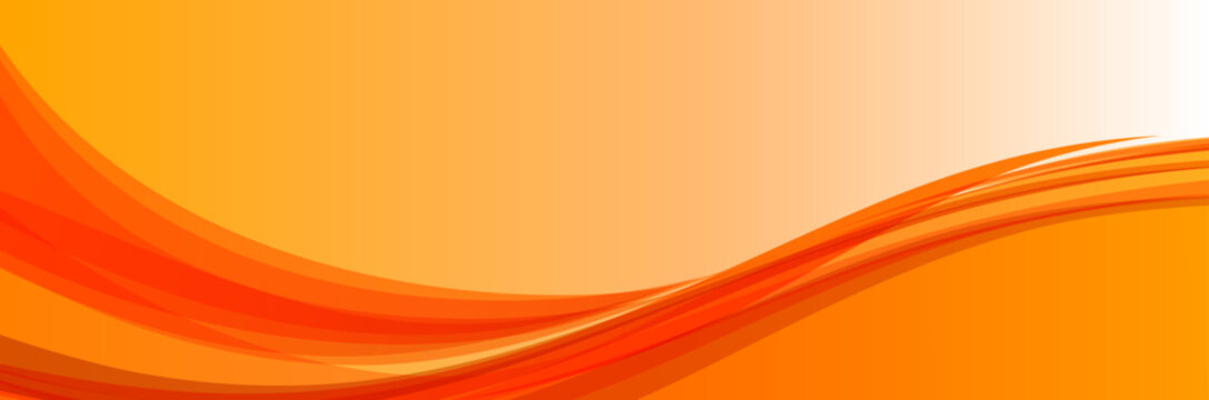 3D Orange wave Banner template background, Modern banner template with fluid background